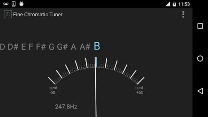 Fine Chromatic Tuner android App screenshot 1